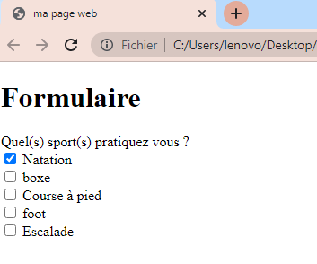 checkbox en html 